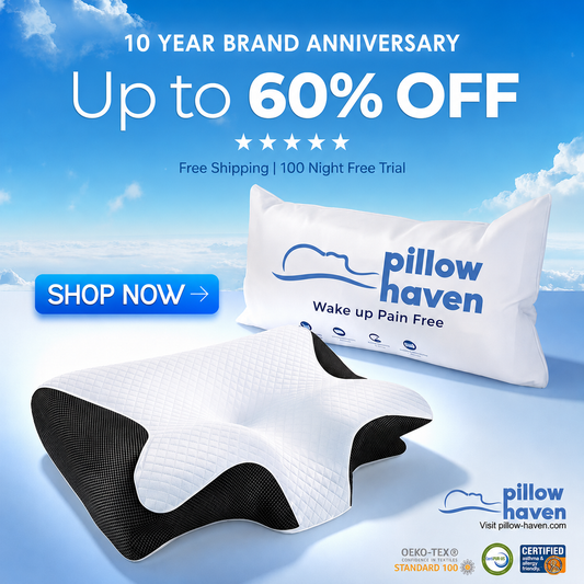 The Pillow That Silences Snoring - By Fixing Your Sleep Posture | 10 Year Sale 60% OFF