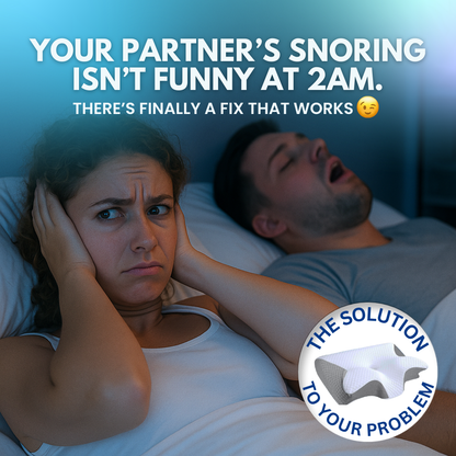 The Pillow That Silences Snoring - By Fixing Your Sleep Posture | 10 Year Sale 60% OFF