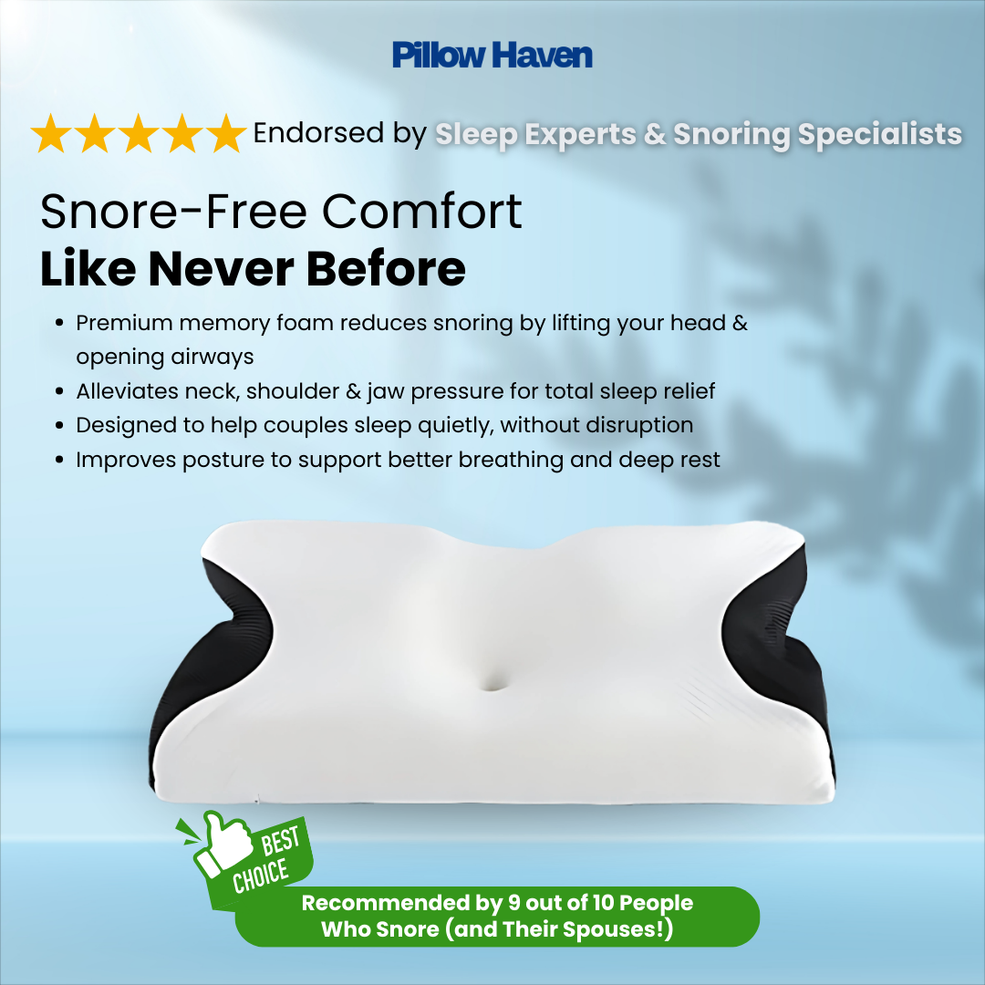 The Pillow That Silences Snoring - By Fixing Your Sleep Posture | 10 Year Sale 60% OFF
