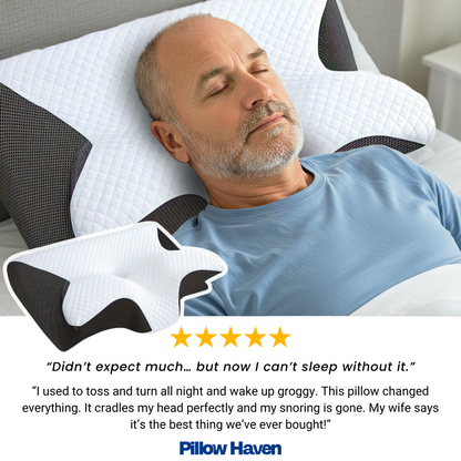 The Pillow That Silences Snoring - By Fixing Your Sleep Posture | 10 Year Sale 60% OFF
