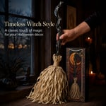 Neluval Ghostwalk™ Animated Witch Broom — Auto-Moving Light & Sound Halloween Prop