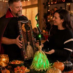 Neluval Ghostwalk™ Animated Witch Broom — Auto-Moving Light & Sound Halloween Prop