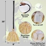 Neluval Ghostwalk™ Animated Witch Broom — Auto-Moving Light & Sound Halloween Prop