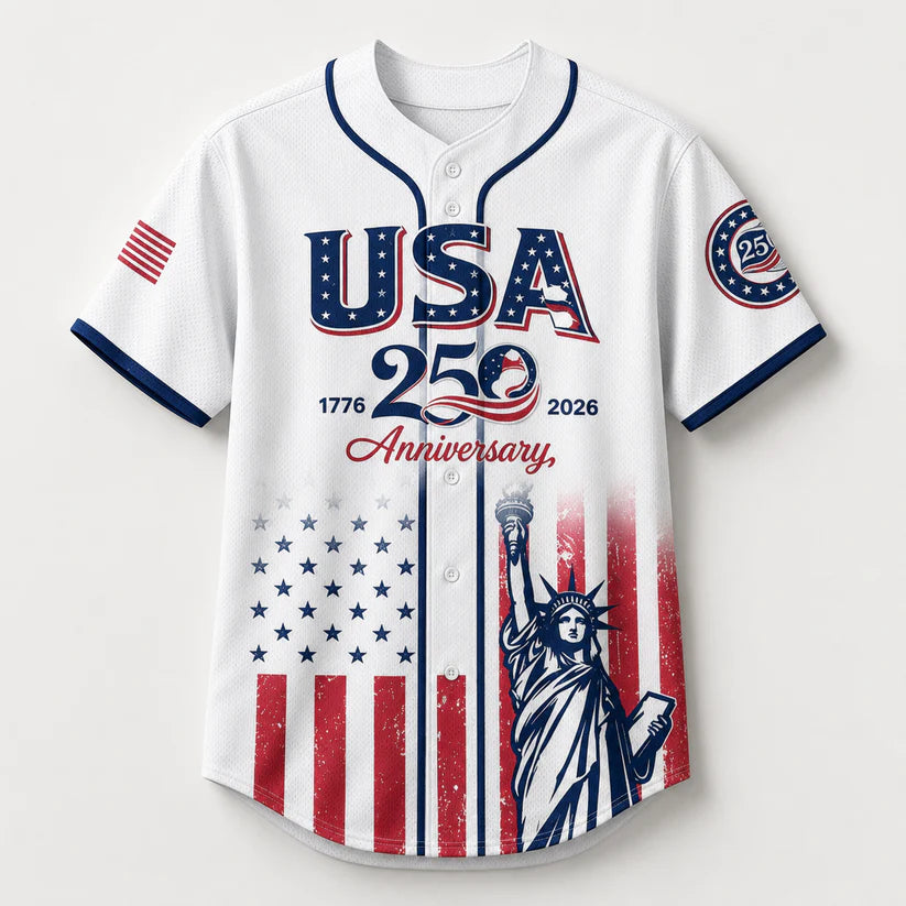 USA 250th Anniversary Baseball Jersey – Semiquincentennial Celebration Top