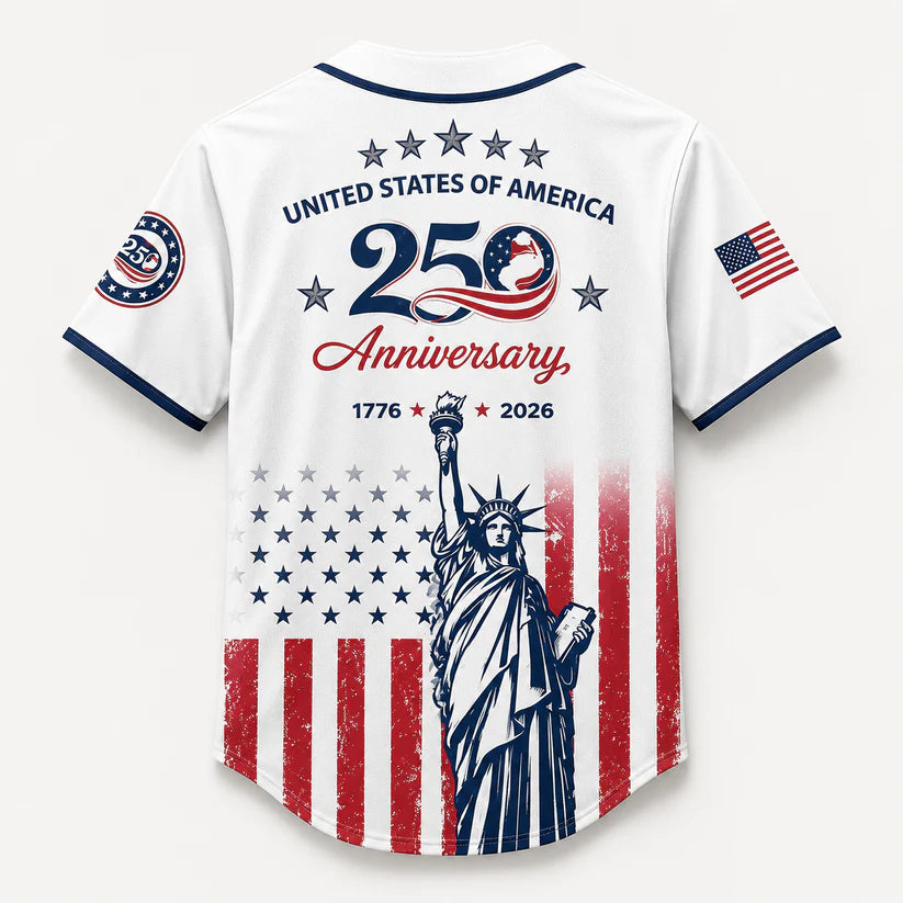 USA 250th Anniversary Baseball Jersey – Semiquincentennial Celebration Top
